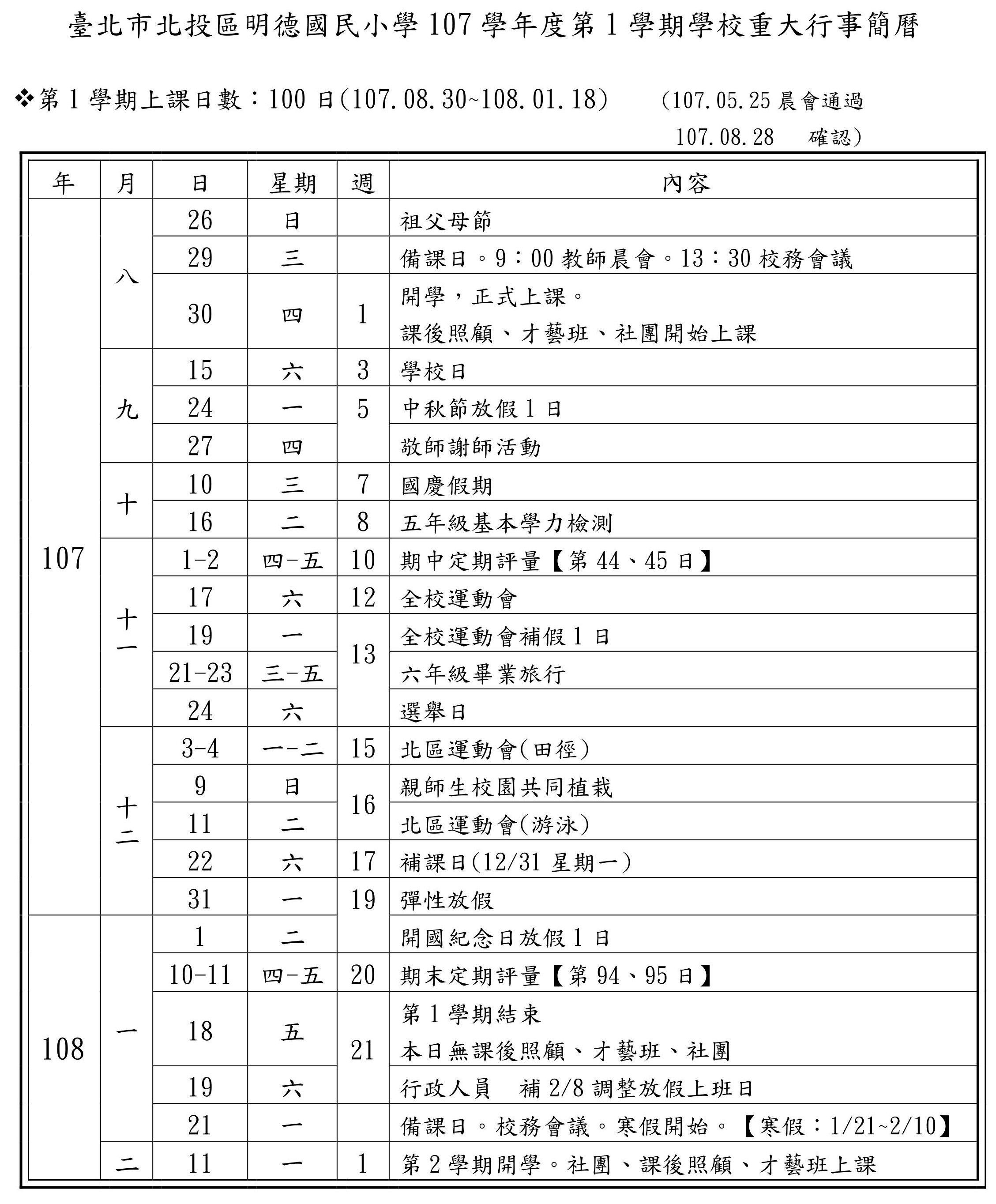 107-1-重大行事簡曆